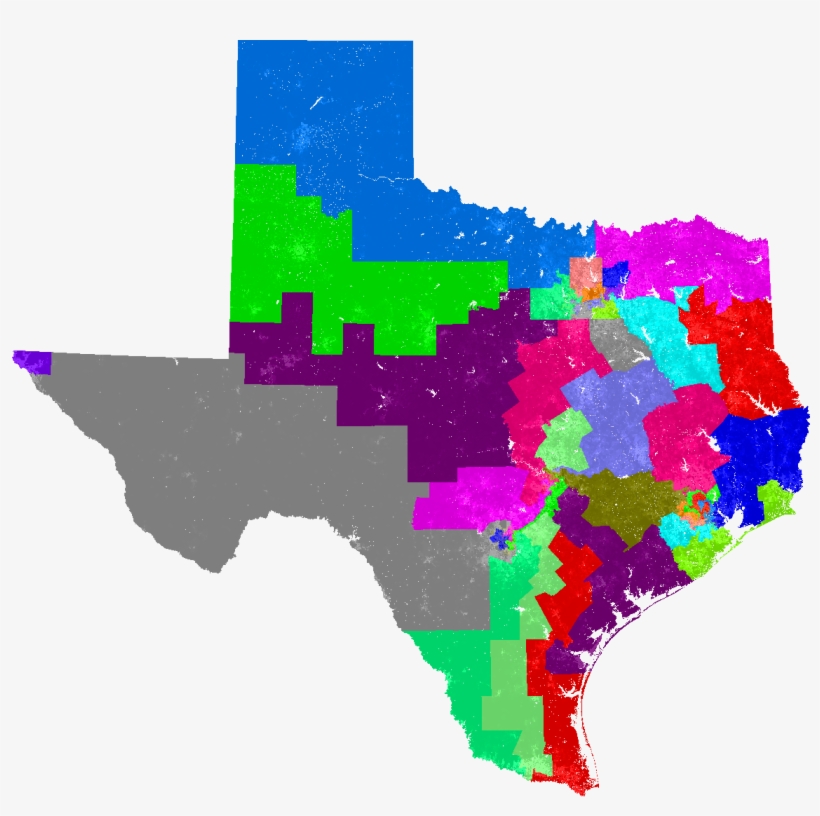 Larger Texas Congress Map - House Of Representatives Texas Map, transparent png