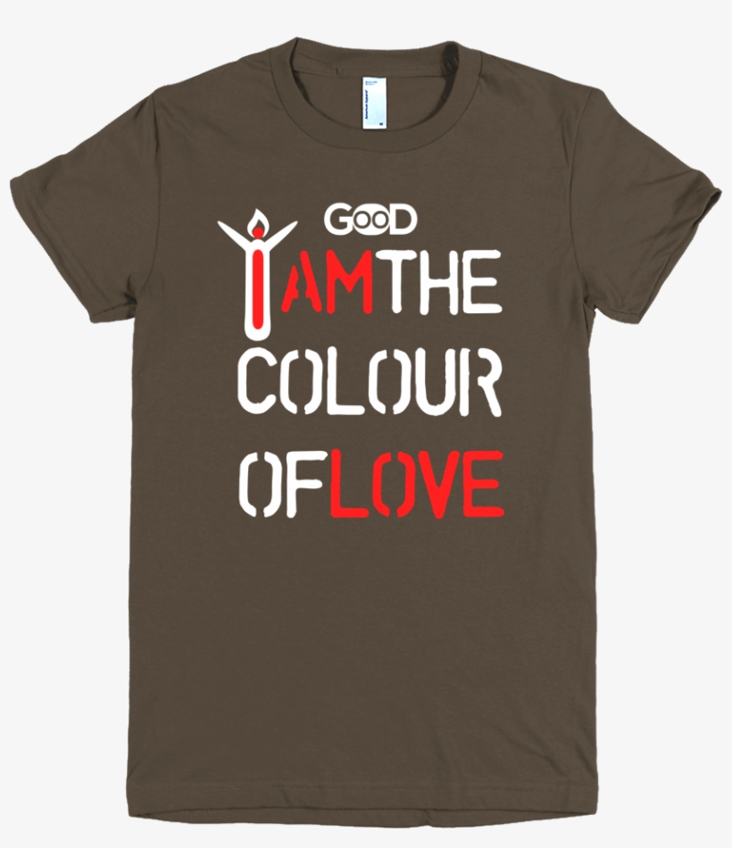 I Am The Colour Of Love Women T-shirt With White Design - Active Shirt, transparent png