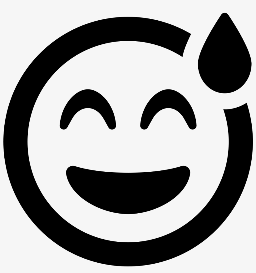 Font Awesome 5 Regular Grin Beam Sweat - Smiley Blink Png, transparent png