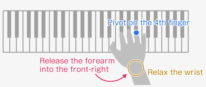 Releasing Your Forearm Into The Front-right As Shown - Musical Keyboard, transparent png