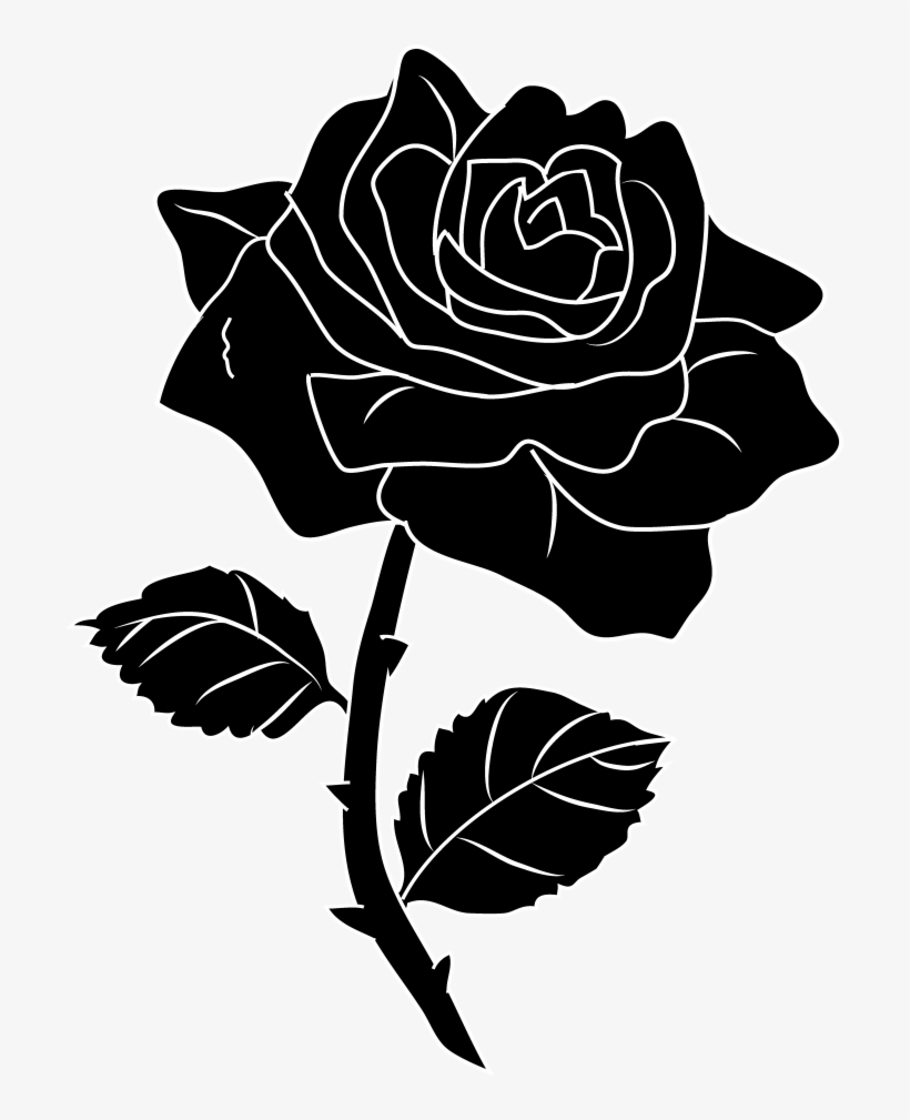 Rose Png Black And White Black Rose Clipart 700x929 PNG Download PNGkit