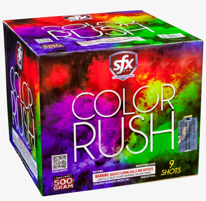 Color Rush, 500g Repeaters, Sfx Fireworks - Box, transparent png