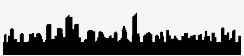 City Skyline Silhouette Png, transparent png
