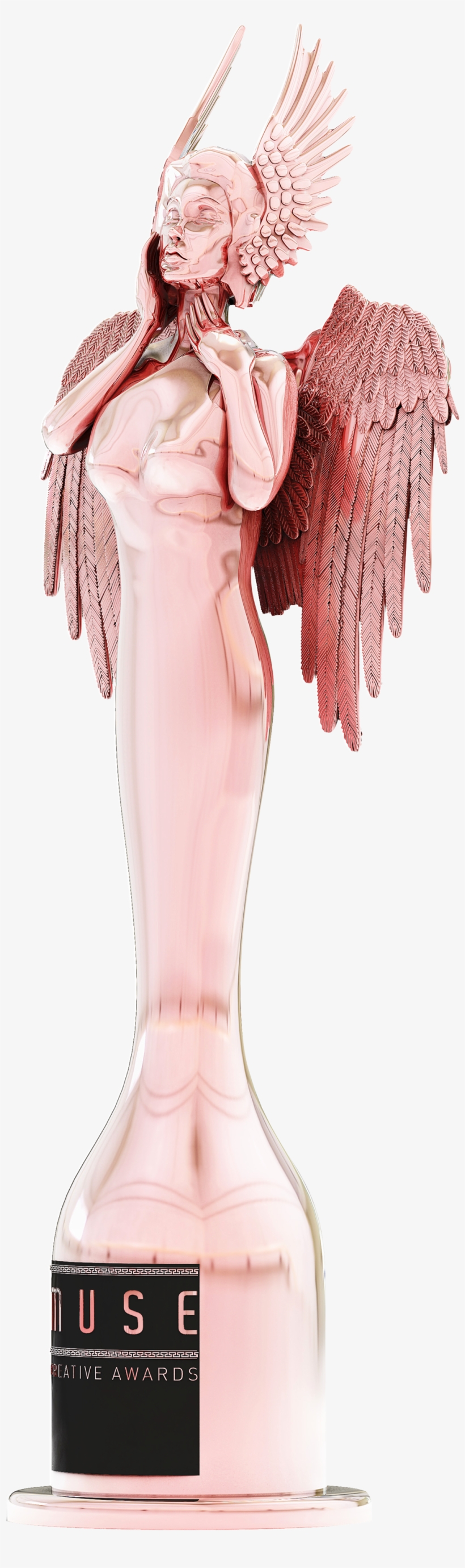Rose Gold Award Statuette - Illustration, transparent png