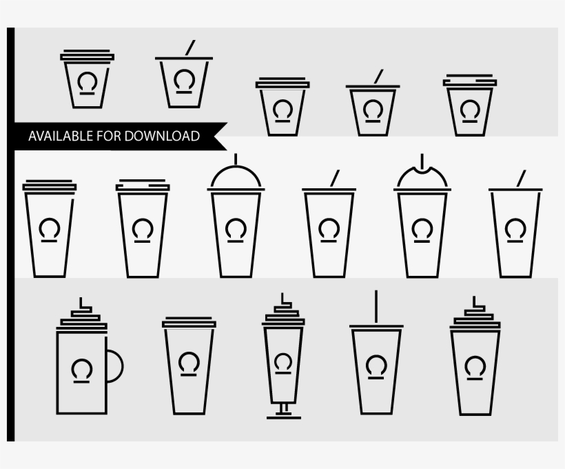 Set Of Icons "coffee Shop Drinks", transparent png