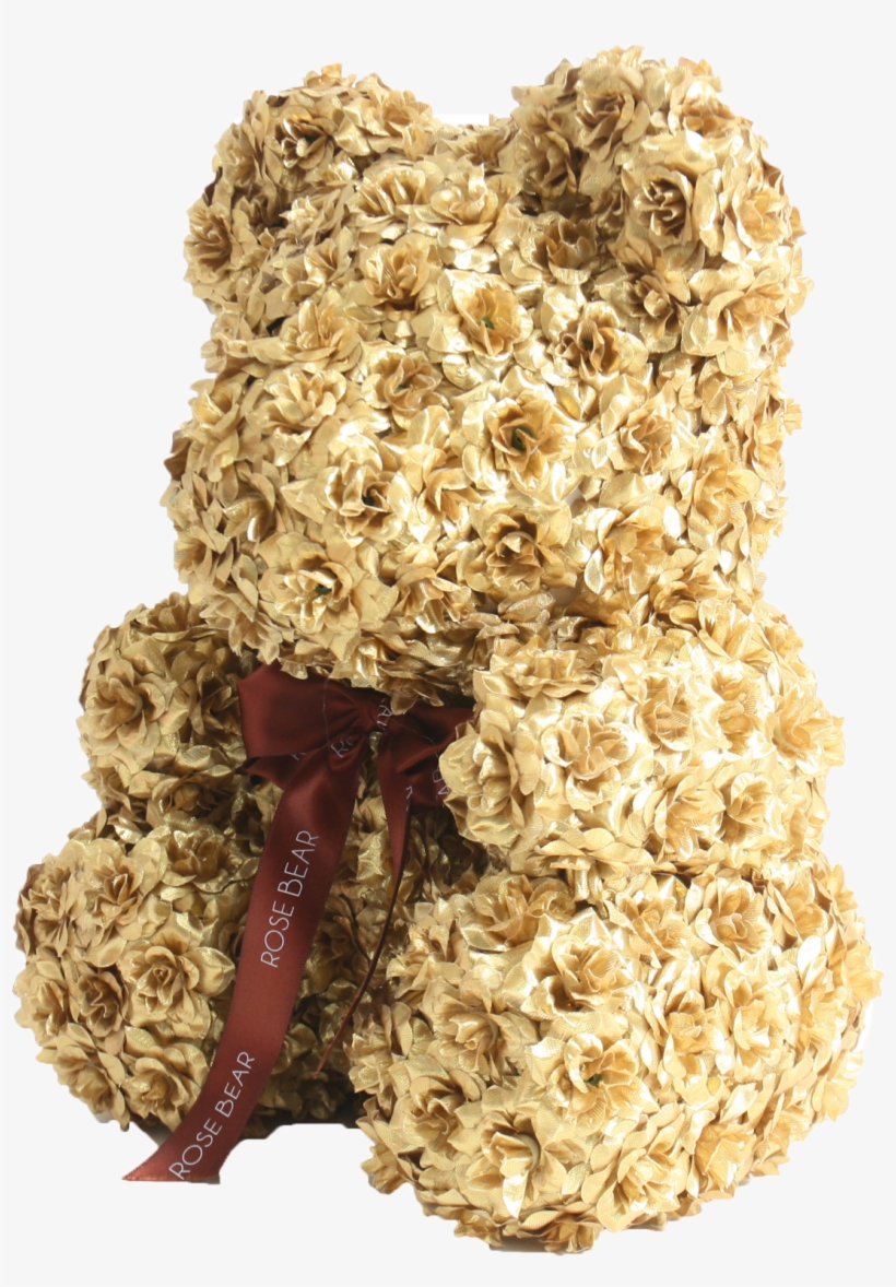 Gold Rose Bear, transparent png