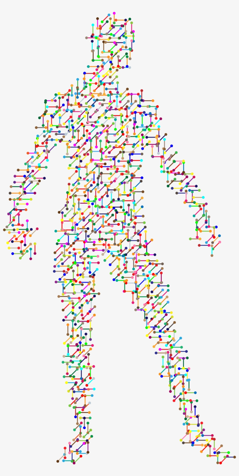This Free Icons Png Design Of Prismatic Molecular Man, transparent png