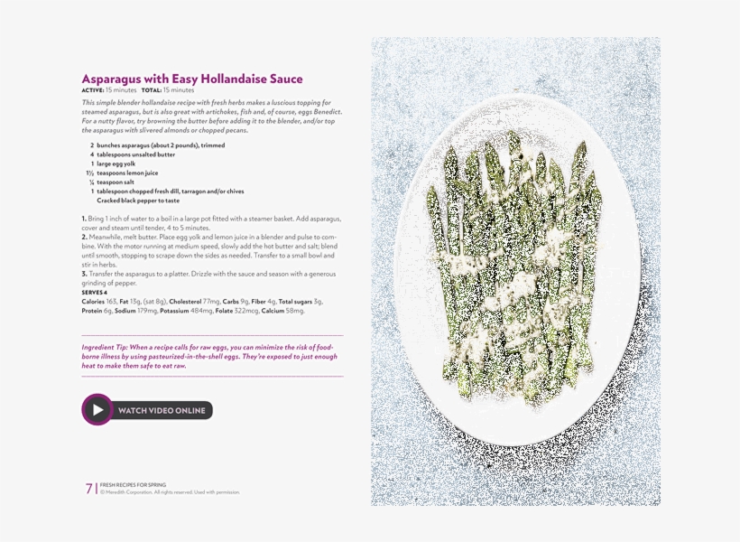 Asparagus With Easy Hollandaise Sauce Active - Brochure, transparent png