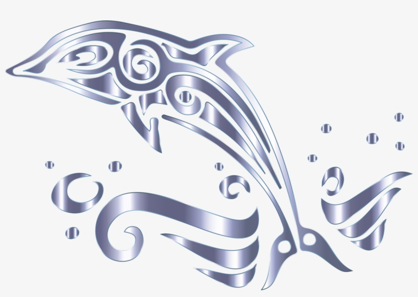 Vector Black And White Library Bottlenose Dolphin Computer - Dolphin Drawing With Background, transparent png