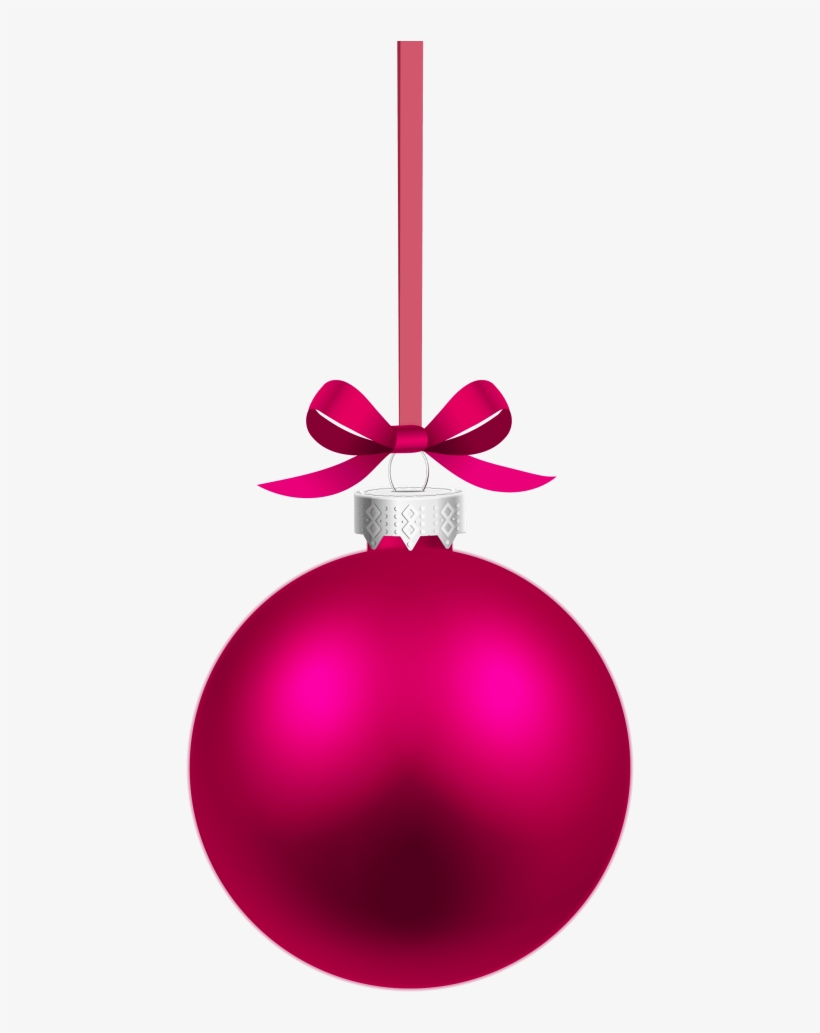 Free Png Download Pink Hanging Christmas Ball Clipart - Pink Hanging Christmas Ball, transparent png
