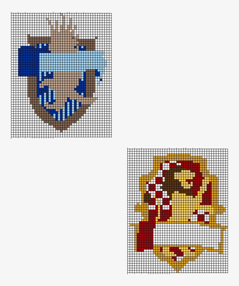 Gryffindor And Ravenclaw House Sheilds - Cross-stitch, transparent png