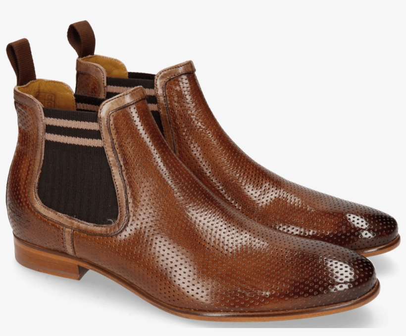 Ankle Boots Brad 6 Perfo Wood Binding Ash - Leather, transparent png