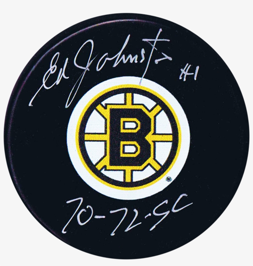 Ed Johnston Boston Bruins Autographed 70-72 Sc Puck - Np Name, transparent png