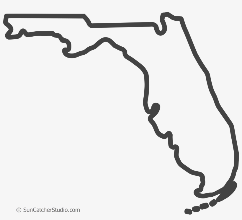 Free Florida Outline With Home On Border, Cricut Or, transparent png