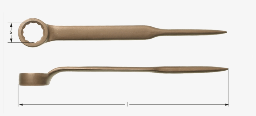 Construction Box End Wrench With Pin, Offset - Metalworking Hand Tool, transparent png