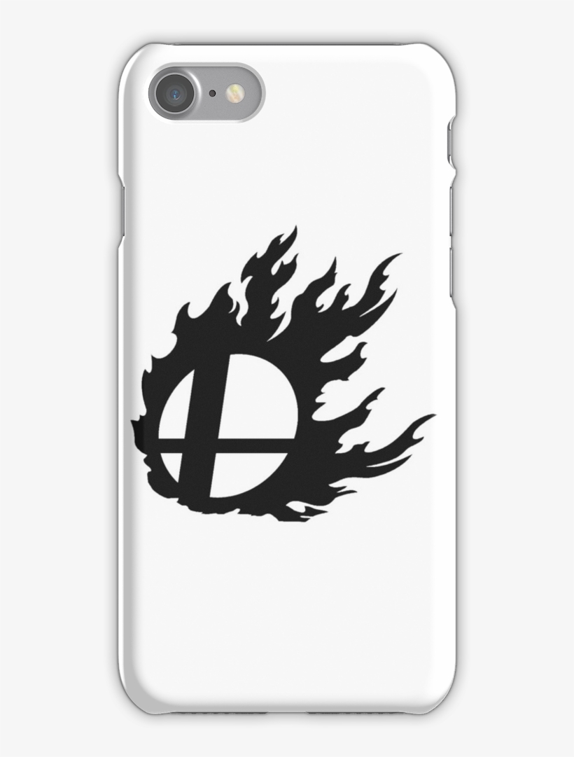 Black Smash Ball Iphone 7 Snap Case - Super Smash Bros Logo Fire, transparent png
