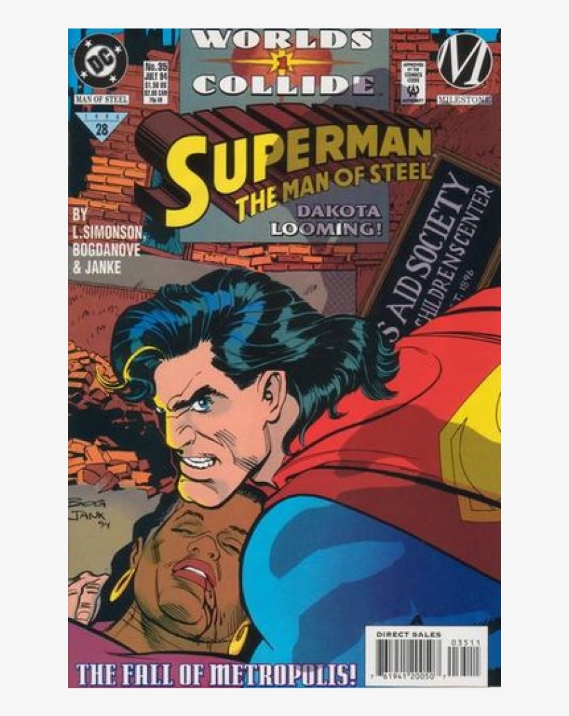 Купете Comics 1994-07 Superman - Superman: The Man Of Steel, transparent png