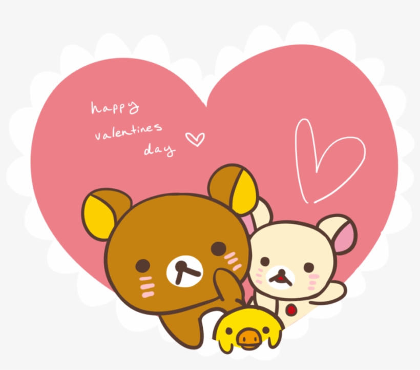 Rilakkuma Png - Happy Valentines Day Rilakkuma, transparent png
