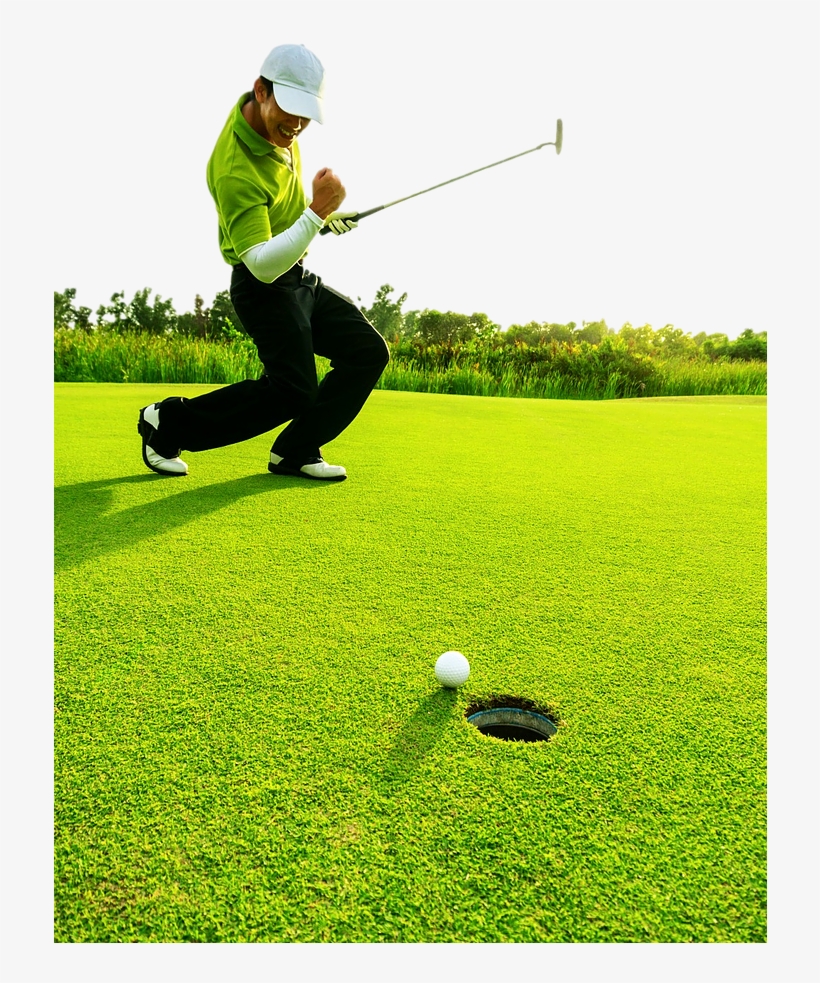 Golfer Action To Win After Putting Golf - Pitch And Putt, transparent png