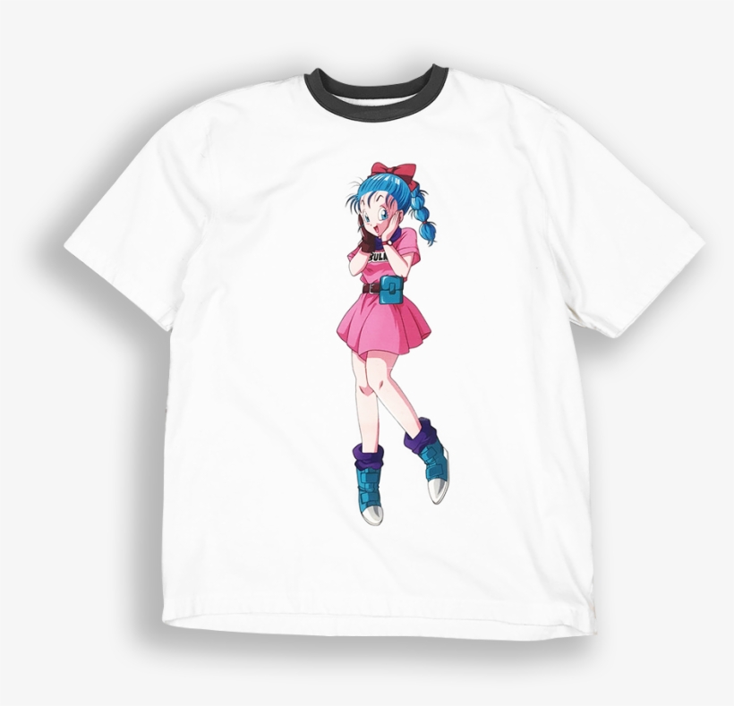 Image Of Bulma Ringer Tee Shirt - T Shirt Chat Planete, transparent png