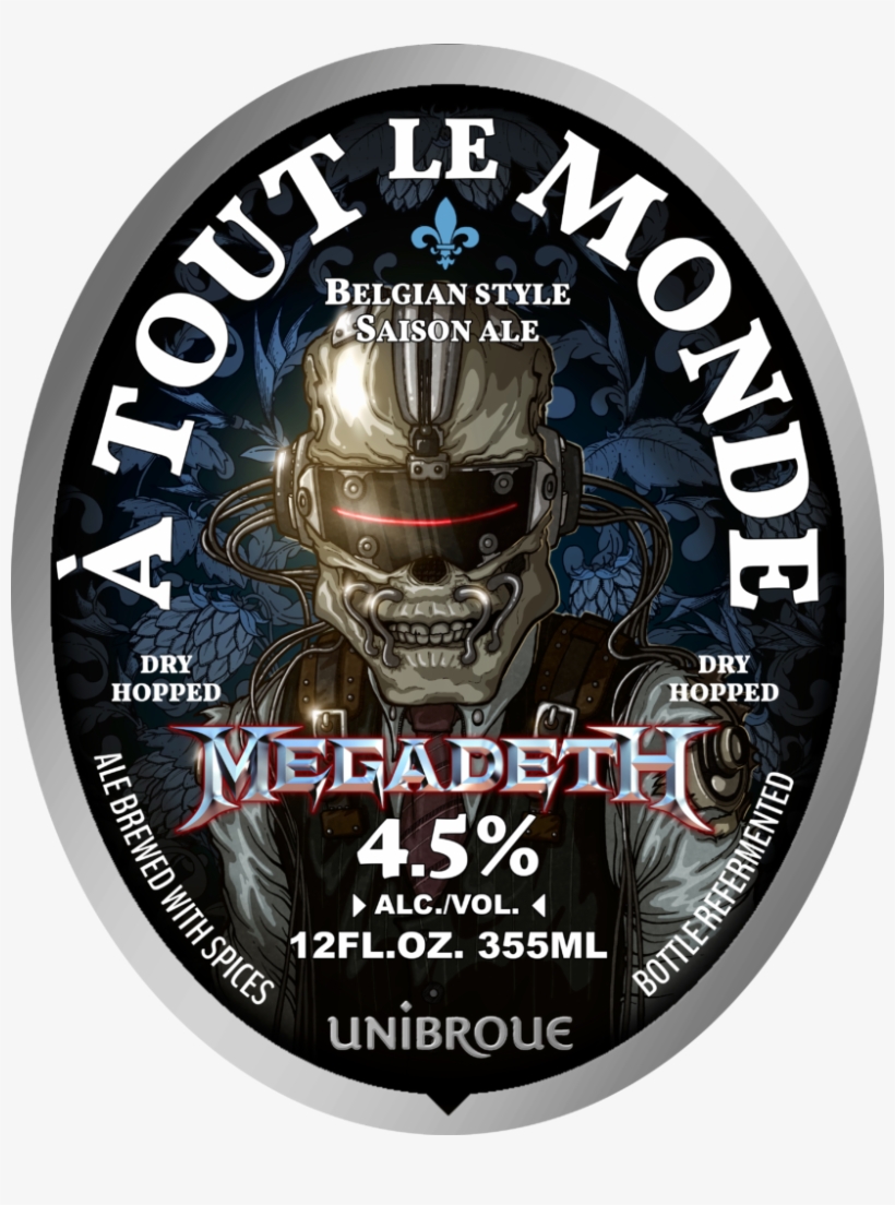 160412 Final Megadeth Atm Uusa 12 Oz Bottle Label Front - Monkey Grease, transparent png