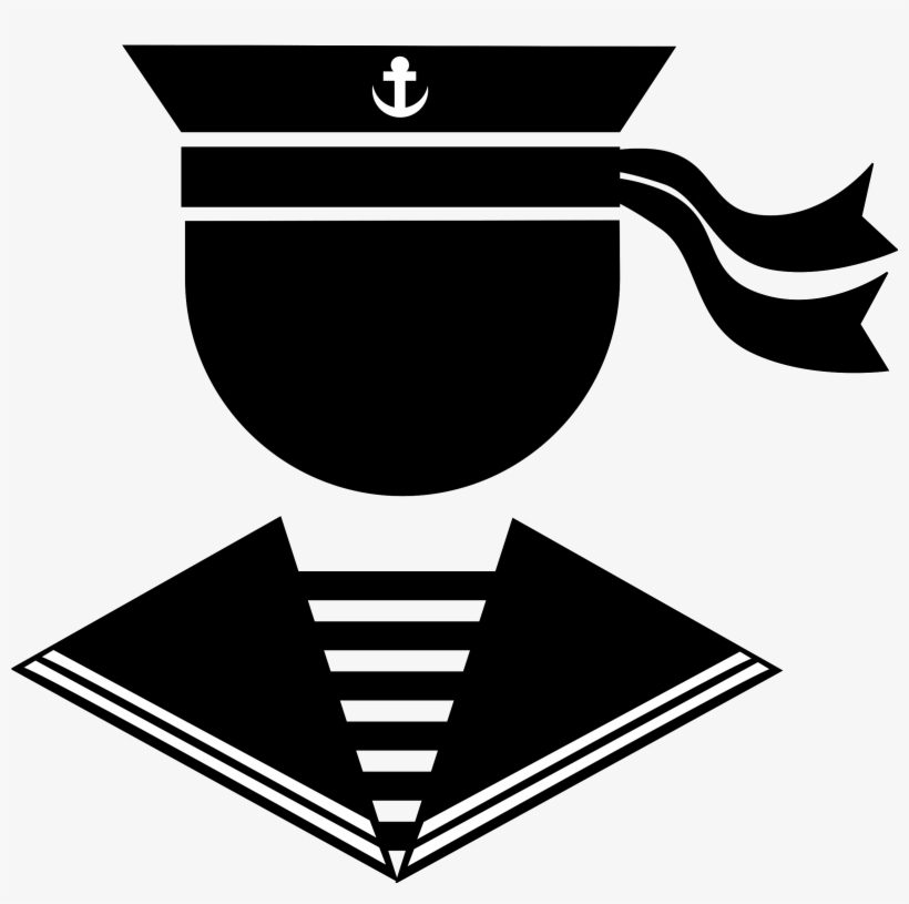 This Free Icons Png Design Of Sailor B/w, transparent png