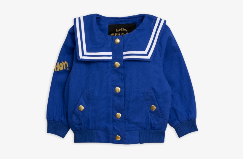 Mini Rodini Kids' Girls Blue Sailor Jacket, transparent png