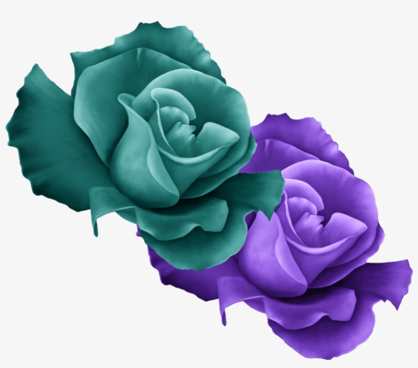 Mq Sticker - Rosas Azul Verde, transparent png