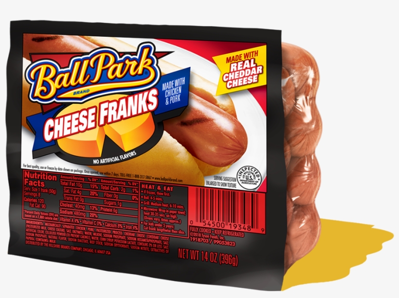 Ball Park Cheese Hot Dogs - Ball Park Franks, transparent png