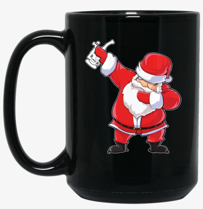 Marijuana Christmas Santa Dabbing Dab Rig Shirt Mug, transparent png