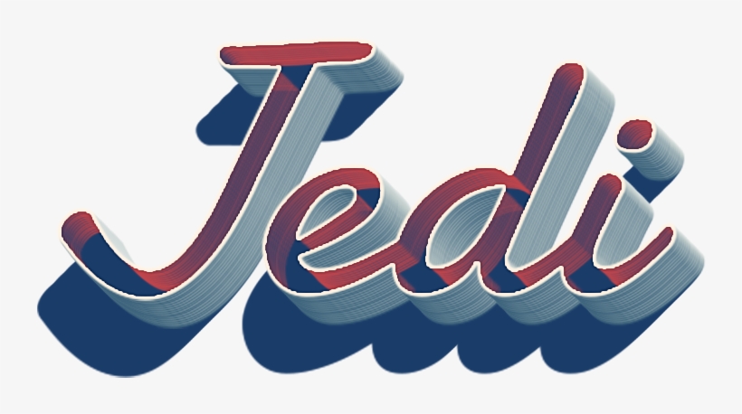 Jedi 3d Letter Png Name - Calligraphy, transparent png