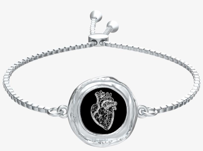 Anatomical Heart Slider Coin Bracelet - Bracelet, transparent png