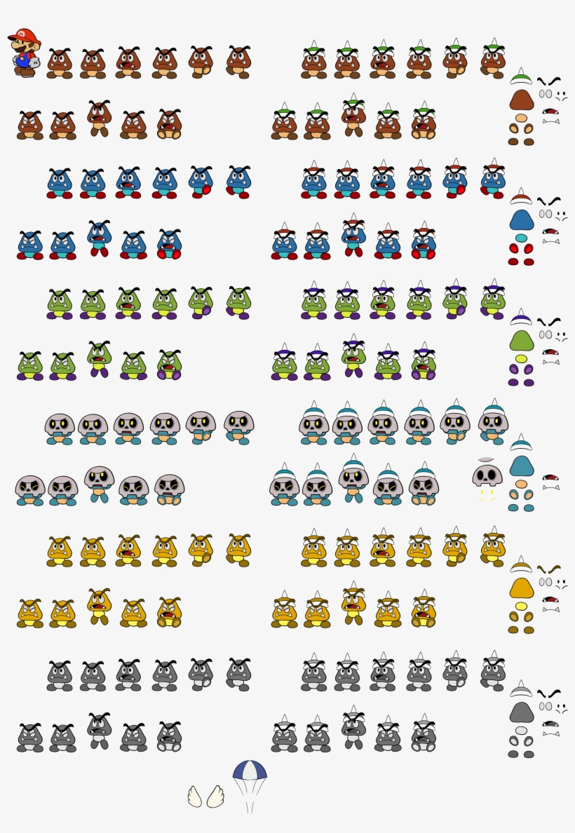 Click For Full Sized Image Goombas And Spiked Goombas - Circle, transparent png