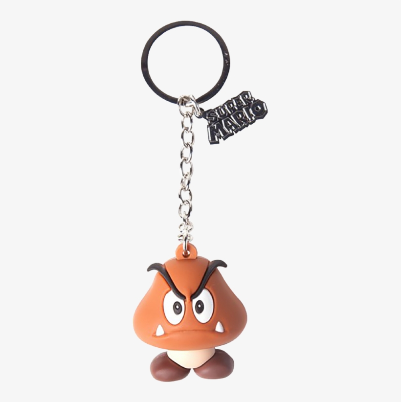 Goomba Rubber 3d Keychain - Goomba Keychain, transparent png