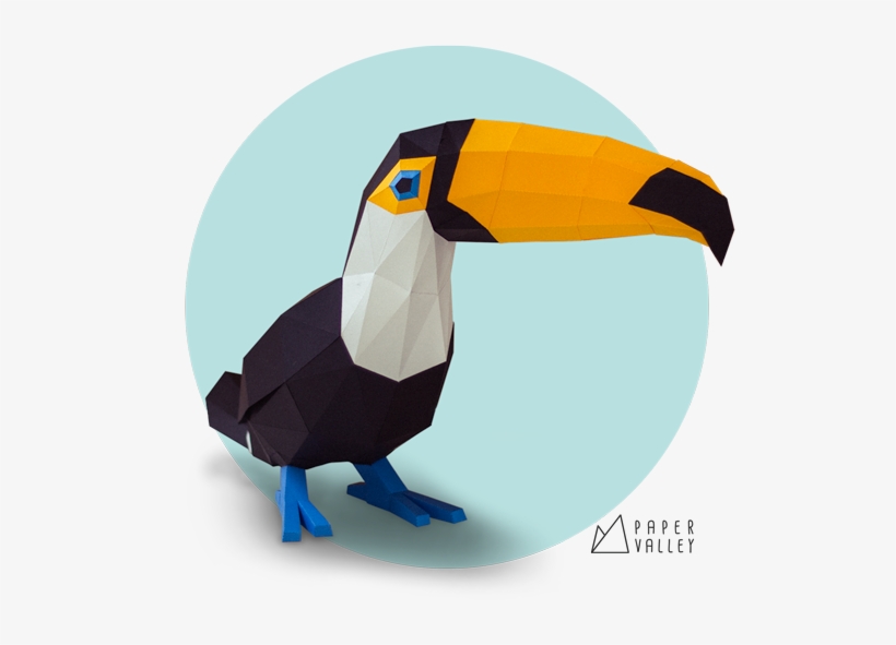 Save To Collection - Toucan 3d Paper Model, transparent png