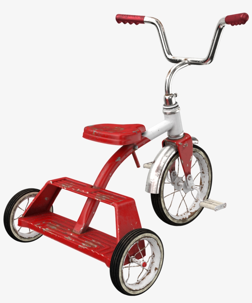 Dirty Vintage Tricycle Png Image - Tricycle Transparent Background