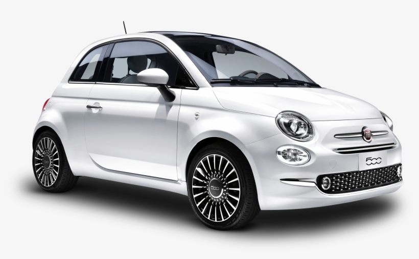 White Fiat 500 Car Png Image - Fiat 500 Vinyl Style, transparent png