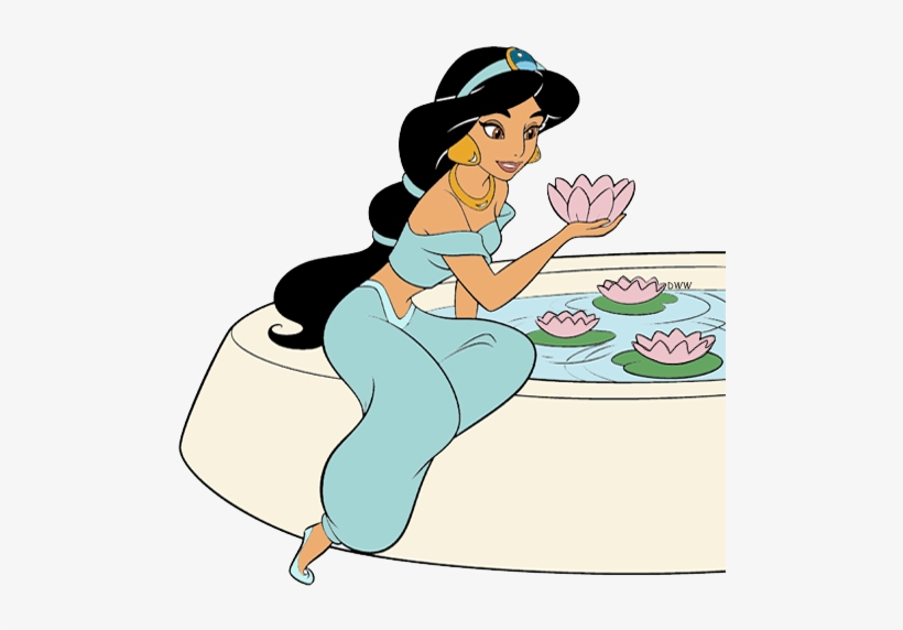 Mirror Jasmine By The Fountain - Princess Jasmine Png, transparent png