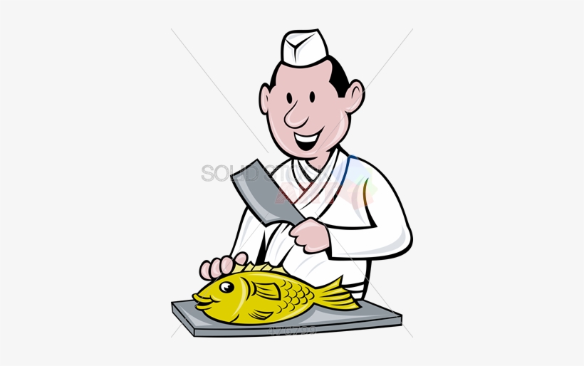 Stock Illustration Of Old Fashioned Cartoon Rendering - Butcher Cartoon, transparent png