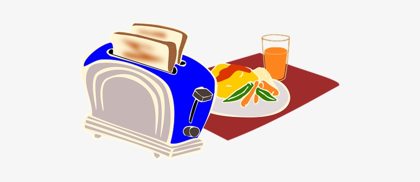 Breakfast Toaster Bread Omelette Kitchen D - โต๊ะ อาหาร การ์ตูน Png, transparent png