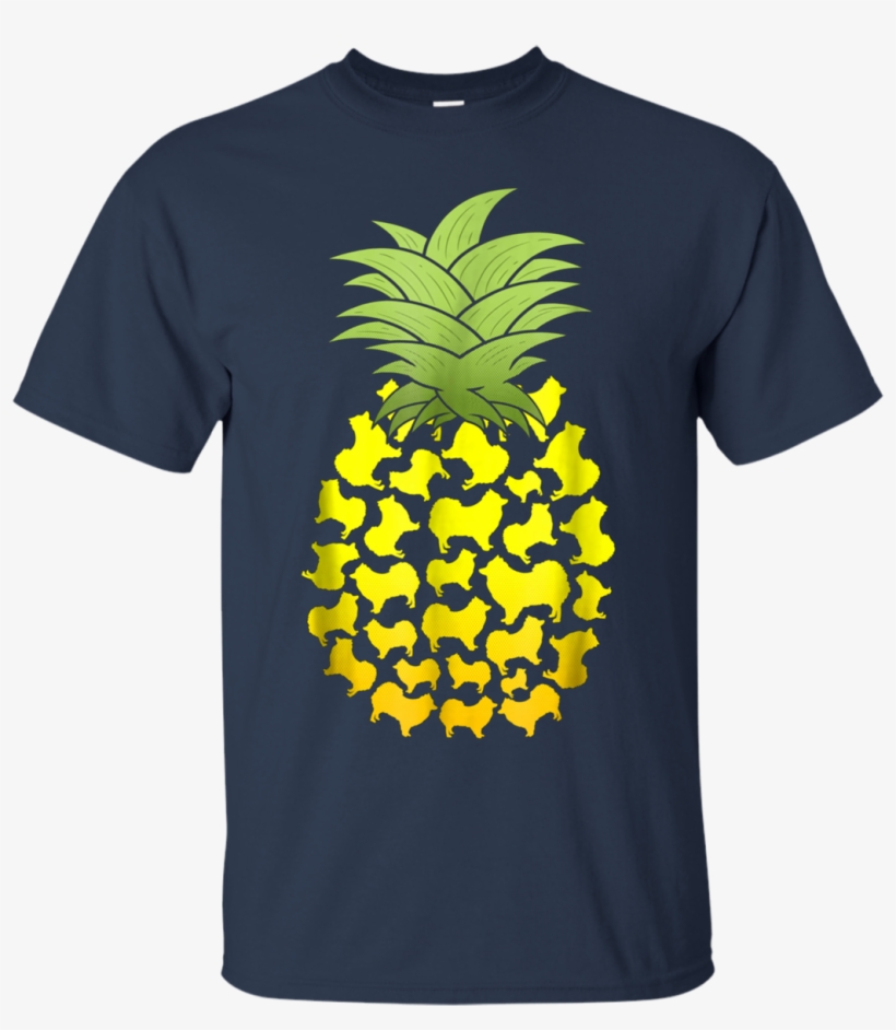 Tropical Pineapple Pomeranian T-shirt Pompom Pom Tumbleweed - T-shirt, transparent png