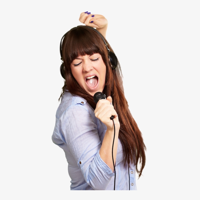 Singing Png Picture - Girl Singing Png, transparent png