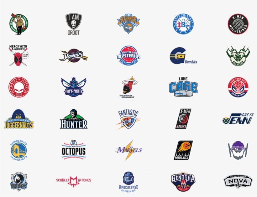Marvel, Nba Logos - New Nba Logos 2018, transparent png