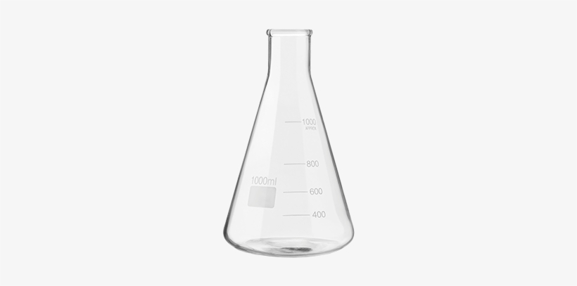 Erlenmeyer Flask, 34 Oz - Laboratory Flask, transparent png