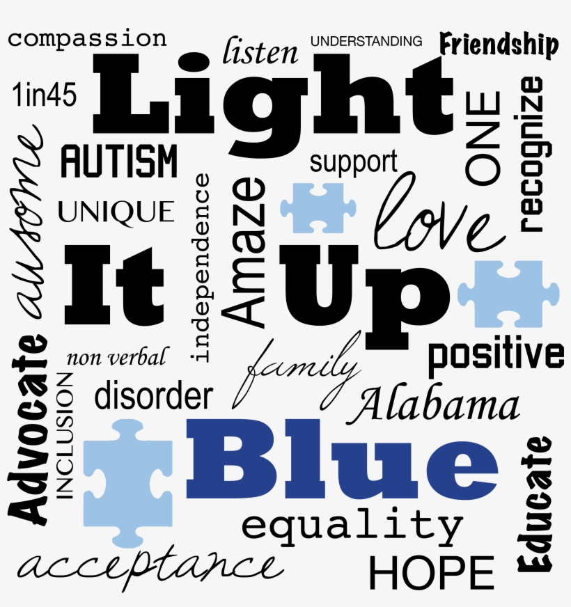 April - Autism Awareness Light It Up Blue 2018, transparent png