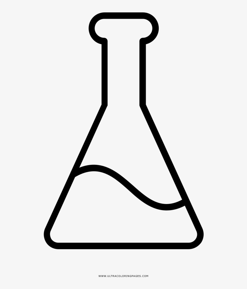Erlenmeyer Flask Coloring Page - Furniture, transparent png