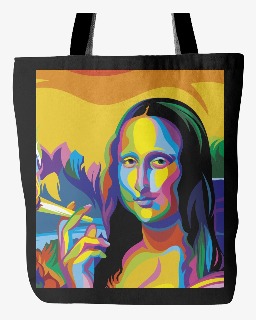 Mona Lisa Smoking Art Tote Bag - We Er Art, transparent png