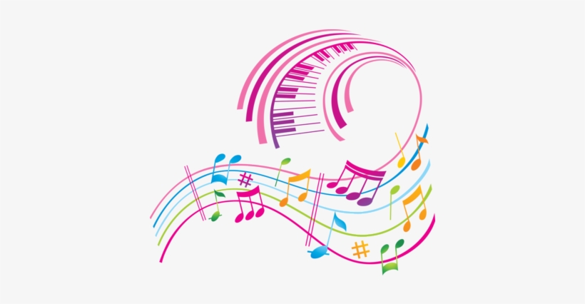 Colorful Music Graphic - Music Art Shower Curtain, transparent png