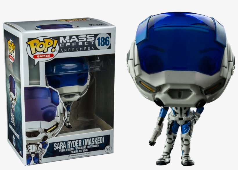 Mass - Mass Effect Andromeda Sara Ryder Masked Pop Vinyl Figure, transparent png