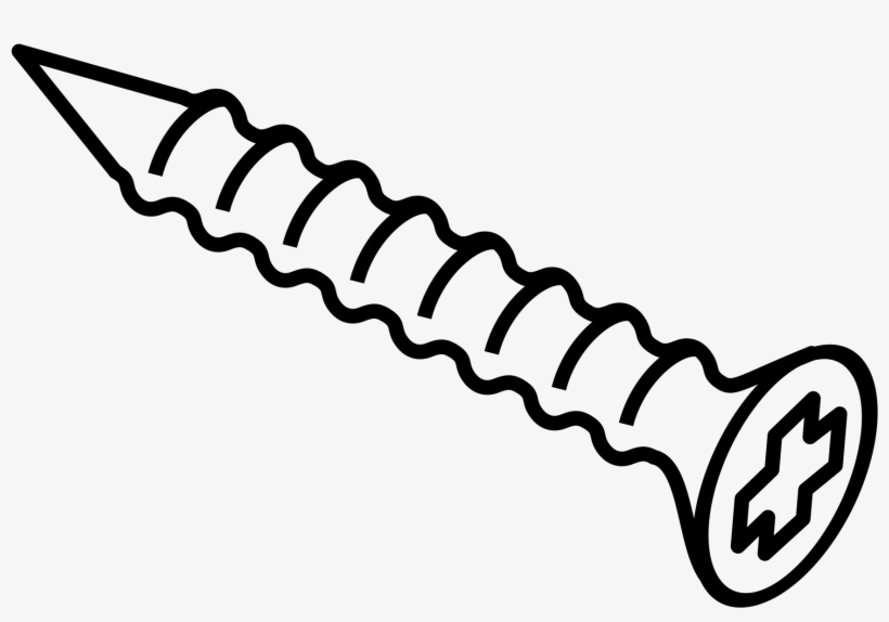 19 Screw Vector Black And White Stock Huge Freebie - Clipart Screw Png, transparent png